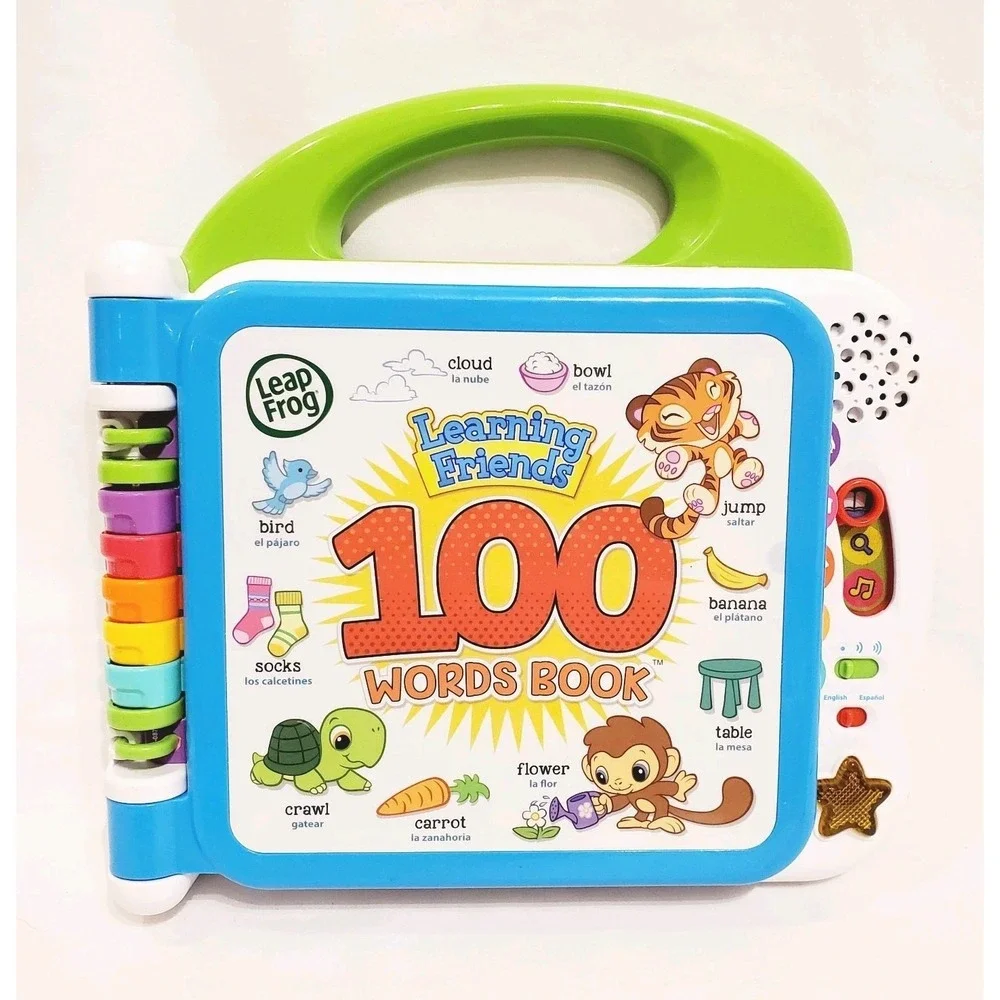 Leap Frog Learning Friends 100 Words Book English Spanish Works‎ See Video
